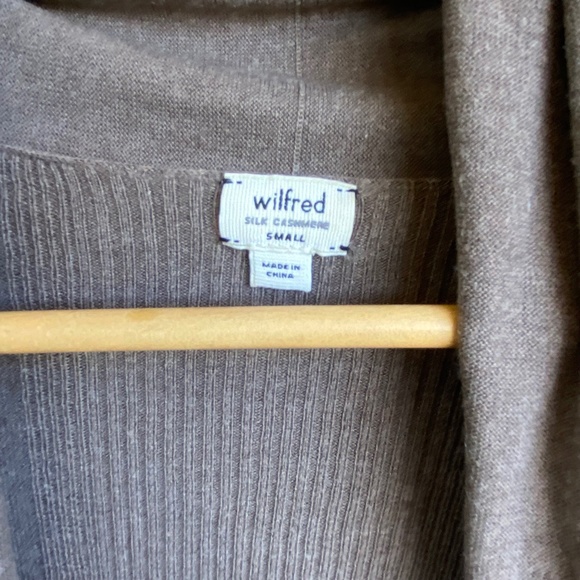 SOLD aritzia | brown drapey cardigan | silk cashmere blend | size small - Picture 3 of 10